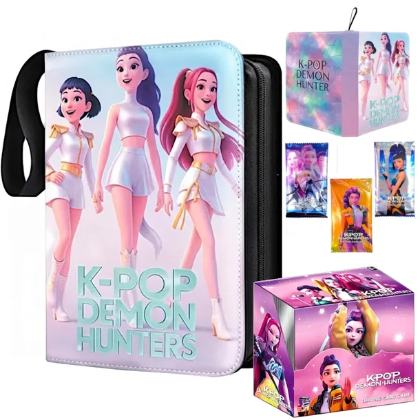 ALBUM NA KARTY K-POP DEMON HUNTERS 288 KART DUŻY SEGREGATOR KLASER NA 400 KART KPOP RUMI MIRA ZOEY