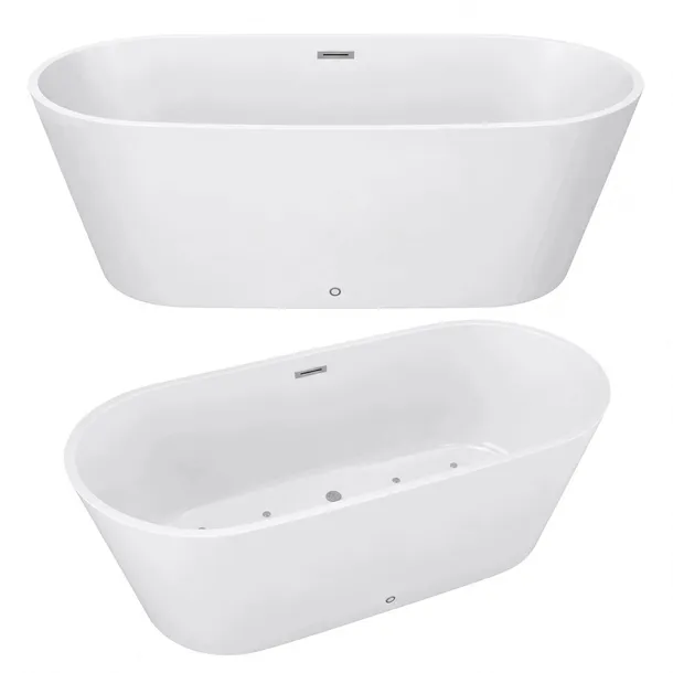 WANNA Wolnostojąca Hydromasaż 170x80 Corciano Jupiter Akrylowa LED SPA