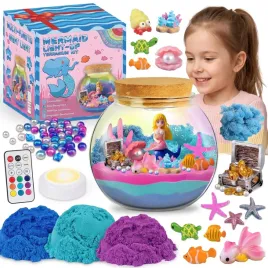 syrenka-zestaw-kreatywny-lampka-nocna-led-piasek-kinetyczny-terrarium-diy
