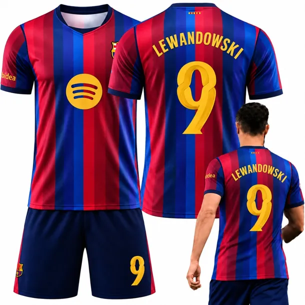 KOMPLET PIŁKARSKI KOSZULKA ROBERT LEWANDOWSKI FC BARCELONA ROZMIARY