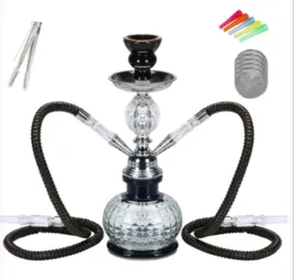 fajka-do-sziszy-xyz-miniczarna-28cm-2-rurki-komplet-z-akcesoriami