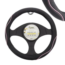 pokrowiec-na-kierownice-37-39-cm-skora-naturalna-czarno-rozowy