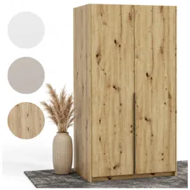 szafa-100-cm-uchylna-2d-biala-kaszmir-artisan-polki-drazek-garderoba