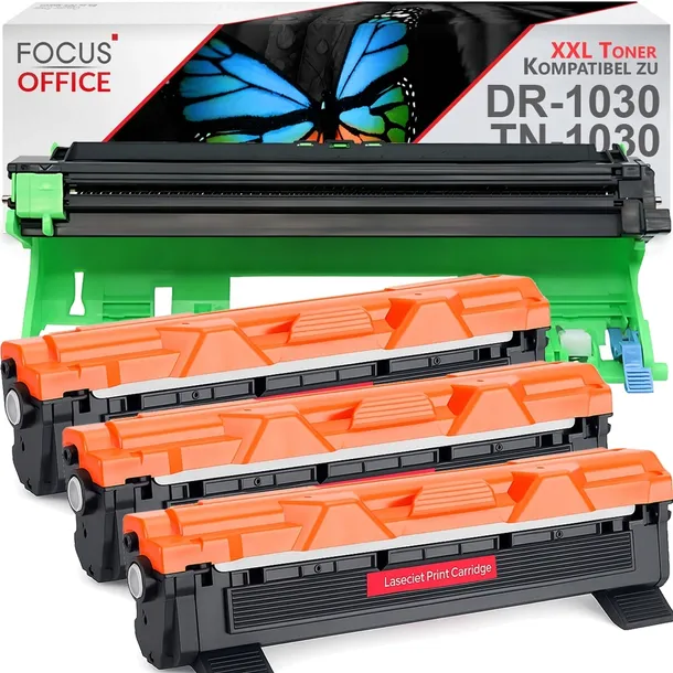 ZESTAW BĘBEN + 3x TONER DO BROTHER TN-1030 DR-1030 DCP-1610WE 1612WE 1510E