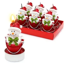 dekohelden24-zestaw-6-swieczek-tealight-balwanek-w-wiaderku-4x4x7cm