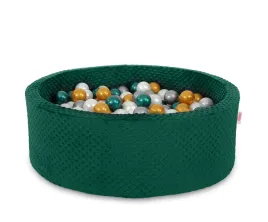 suchy-basen-minky-h-30-cm-z-pilkami-300szt-butelkowa-zielen