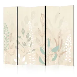 parawan-dwustronny-pokojowy-5-czesci-pastelowe-rosliny-kwiaty-boho-225x172