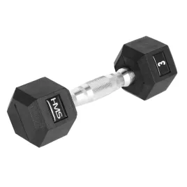 hantla-ciezarek-gumowany-do-cwiczen-treningu-silowego-hex-pro-3-kg-hms