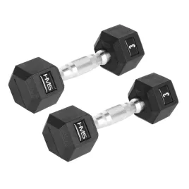 hantle-ciezarki-gumowane-do-cwiczen-treningu-silowego-hex-pro-2x3-kg-hms