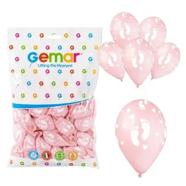 balony-na-baby-shower-klasyczne-dzieciece-stopki-pudrowy-roz-13-50-szt