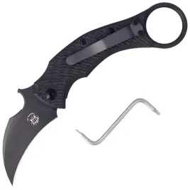 noz-fox-karambit-black-bird-by-bastinelli-carbon-fiber-gray-titanium-pvd