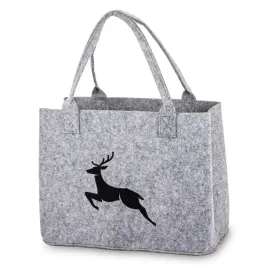 torebka-prezentowa-szary-czarny-filcowa-jelen-renifer-51x37x20-cm