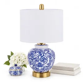 lampa-ceramiczna-lampa-ceramika-metal-niebieska-biala-zlota