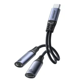 adapter-przejsciowka-ladowarka-usb-c-do-2x-usb-c-sluchawki-czarny-2w1