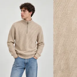 sweter-meski-ze-stojka-i-zamkiem-bawelniany-klasyczny-cieply-bezowy-xl