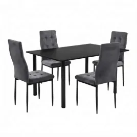 zestaw-stol-lugano-120x80-czarny-4-monako-szare-nogi-czarne-welur