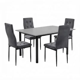 zestaw-stol-lugano-120x80-blat-szary-nogi-czarne-4-monako-szare-welur