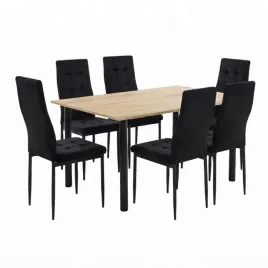 zestaw-stol-lugano-120x80-blat-sonoma-nogi-czarne-6-monako-czarnych-welur