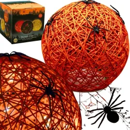 kula-dekoracyjna-lampka-z-pajakiem-led-15cm-halloween-pomaranczowy