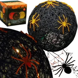kula-dekoracyjna-lampka-z-pajakiem-led-15cm-halloween-czarny