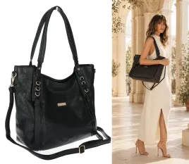 torebka-damska-shopper-pojemna-elegancka-torba-worek-na-ramie-ch914-czarna