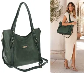 torebka-damska-shopper-pojemna-elegancka-torba-worek-na-ramie-ch914-zielona