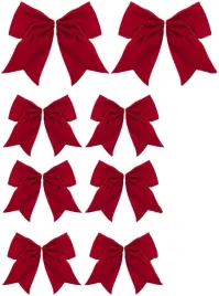 12x-kokarda-swiateczna-czerwona-aksamitna-15x17-cm
