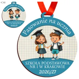 prezent-na-pasowanie-na-ucznia-medal-dla-dzieci-pamiatka-nazwa-szkoly-wzory