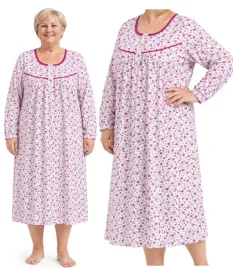 koszula-nocna-bawelna-wzor-laczka-duza-dlugi-rekaw-3xl