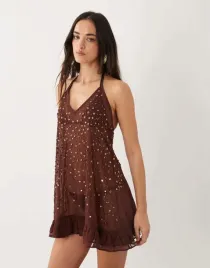 miss-selfridge-brazowa-plazowa-mini-sukienka-zdobienie-b25-xxs-xs
