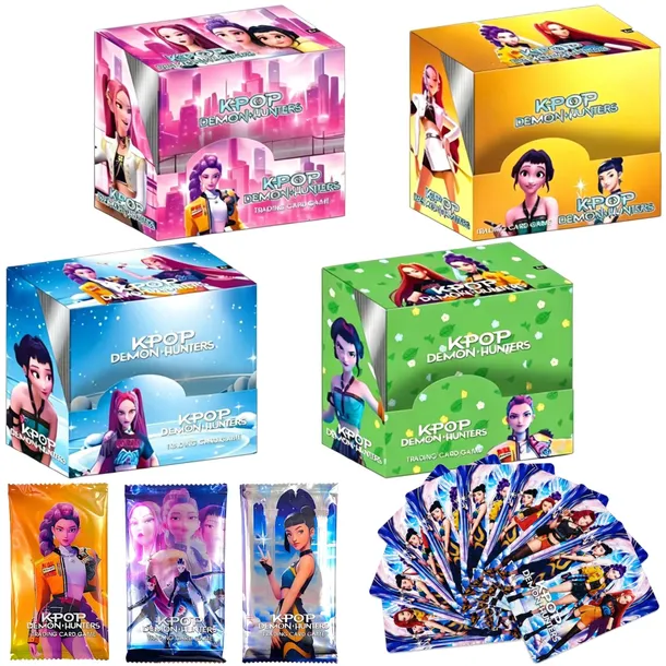 KARTY K-POP DEMON HUNTERS ŁOWCZYNIE KPOP KOLEKCJONERSKIE ZESTAW MEGA BOX 288 KART