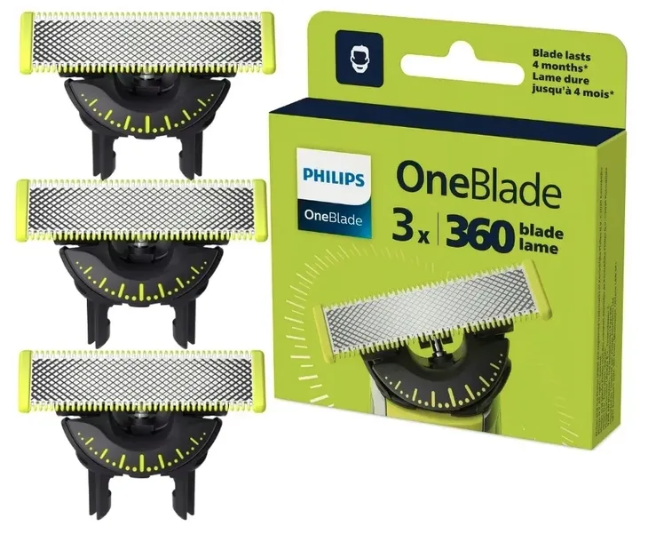 3x OSTRZA PHILIPS ONEBLADE 360 ORYGINALNE OSTRZE NOŻYK GŁOWICA GOLARKA PRO