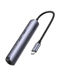 ugreen-hub-usb-c-5w1-hdmi-rj-45-pd-100w-aluminiowy-srebrny