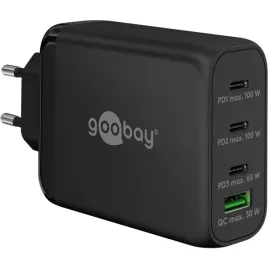 goobay-ladowarka-sieciowa-gan-100-w-3x-usb-c-usb-a-qc-czarna