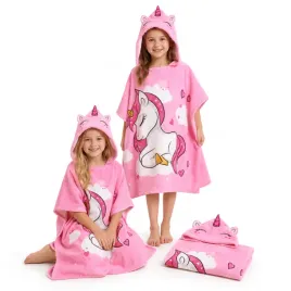 recznik-poncho-dzieciecy-150-cm-z-kapturem-na-basen-rozowy-jednorozec