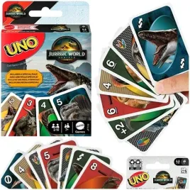 uno-jurassic-world-rebirth-karty-gra-karciana-logiczna-rodzinna-mattel