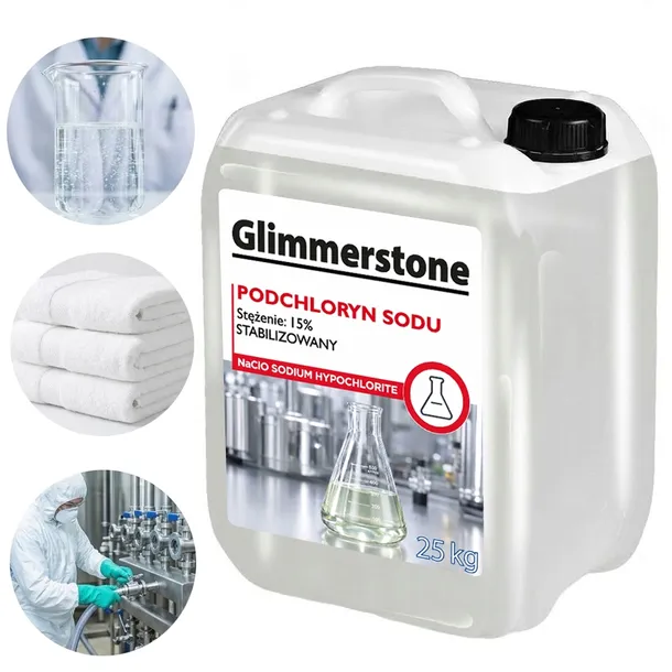 Glimmerstone Podchloryn Sodu 15% Stabilizowany Chlor w Płynie 25kg - Jakość
