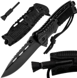 noz-skladany-taktyczny-wojskowy-sprezynowy-linka-paracord-krzesiwo-survival