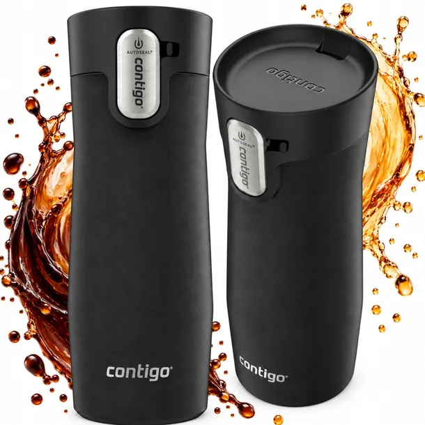 Kubek Termiczny Premium Contigo West Loop 3.0 11H CIEPŁA - Czarny Mat 470ml
