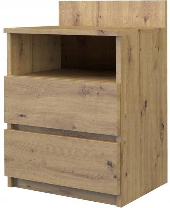 Promocja Szafka Nocna Stolik Nocny Komoda Dąb Artisan 2 Szuflady wyprzedaż przecena