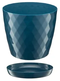 doniczka-oslonka-plastikowa-z-podstawka-20-cm-granatowy-polysk-karo-romby