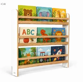 regal-na-ksiazki-dla-dzieci-biblioteczka-8090-bsh-93-bialo-debowy