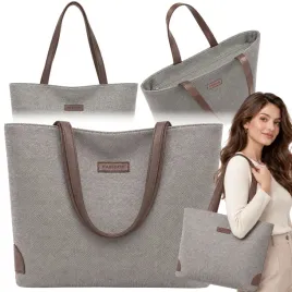 torebka-damska-shopper-pleciona-materialowa-szara-na-ramie-do-pracy-szkoly