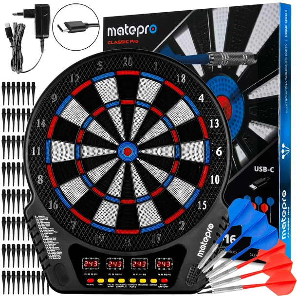 Tablica elektroniczna dart rzutki lotki Matepro Classic Pro JĘZYK POLSKI