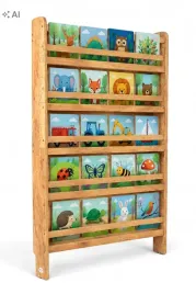 regal-dzieciecy-na-ksiazki-kids-helper-puzzle-14090-bsh-pz-95-debowy