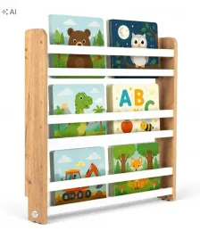 regal-dzieciecy-na-ksiazki-kids-helper-puzzle-8090-bsh-pz-93-debowo-bialy