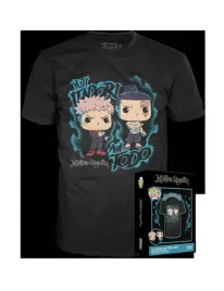 funko-pop-t-shirt-koszulka-s-jujutsu-kaisen-yuti-itadori-and-aoi-todo-czarna