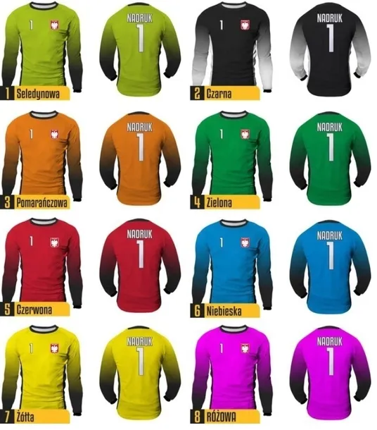 BLUZA BRAMKARSKA POLSKA TWÓJ NADRUK ROZMIAR XL KOLORY