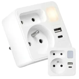 rozgaleznik-elektryczny-2-gniazda-ladowarka-usb-c-lampka-nocna-3w1-vayox