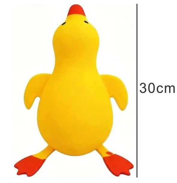 WIELKI GNIOTEK KACZKA 30 CM ZABAWKA ANTYSTRESOWA SENSORYCZNA ŻÓŁTA 3+